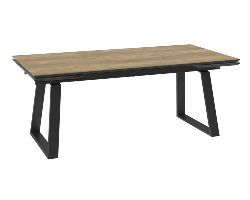 Стол DikLine AKZ200 Керамика древесная OAKWOOD HONEY/подстолье черное/опоры черные (2 уп.)