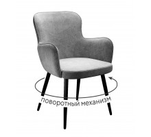 Стул DikLine 503 поворотный TW09 светло-серый, ножки черные