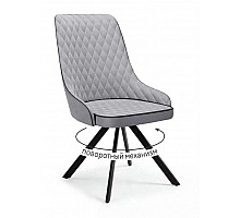 Стул DikLine 304 поворотный, B22 GREY, ножки черные