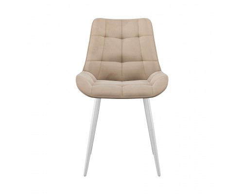 Стул DikLine 226 поворотный B03 BEIGE, ножки белые