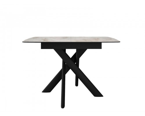 Стол DikLine DKB110, Керамика Italian Grey (глянец серый)/подстолье черное/опоры черные