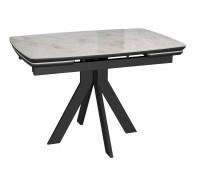 Стол DikLine DKU120 Керамика Italian Grey (глянец серый)/подстолье черное/опоры черные (2 уп.)