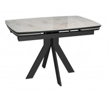 Стол DikLine DKU120 Керамика Italian Grey (глянец серый)/подстолье черное/опоры черные (2 уп.)