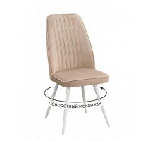 Стул DikLine 327 поворотный B03 BEIGE, ножки белые