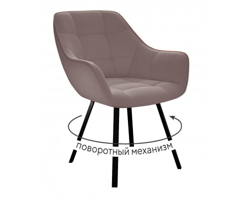 Стул DikLine 252 М поворотный, B5 LATTE, ножки черные