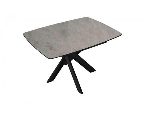Стол DikLine DKB110, Керамика Italian Grey (глянец серый)/подстолье черное/опоры черные