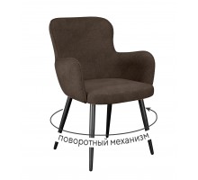 Стул DikLine 503 поворотный SB3 шоколад, ножки черные