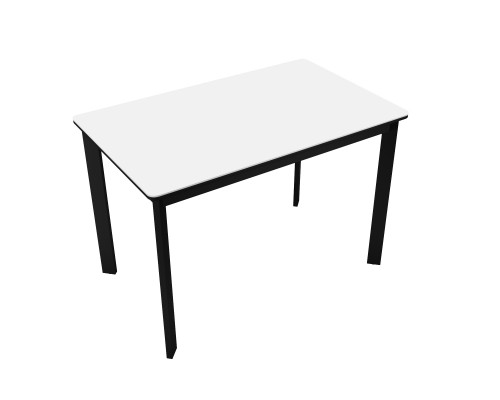 Стол DikLine LK90 Керамика Mono white (белый матовый) /подстолье черное/опоры черные Стол DikLine LK90 Керамика Mono white (белый матовый) /подстолье черное/опоры черные