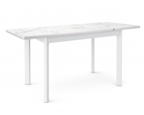 Стол DikLine LK110 Керамика Белый мрамор/подстолье белое/опоры белые