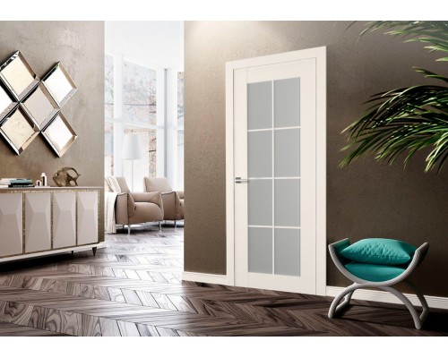 Дверь Belwooddoors Межкомнатная дверь Френч 8 со стеклом Эмаль графит