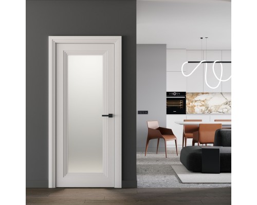 Дверь Belwooddoors Межкомнатная дверь Левел 1 со стеклом Эмаль светло-серый