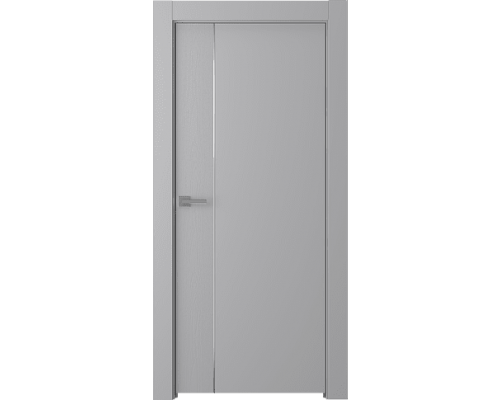 Дверь Belwooddoors Межкомнатная дверь Вега 1 Молдинг Хром Эмаль светло-серый
