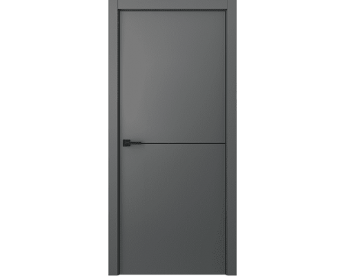 Дверь Belwooddoors Межкомнатная дверь Avesta 1H Молдинг Чёрный декоративные элементы Эмаль графит