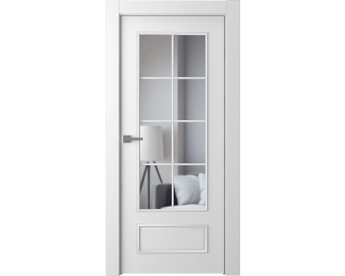 Дверь Belwooddoors Межкомнатная дверь Ламира 5 со стеклом Эмаль заказной