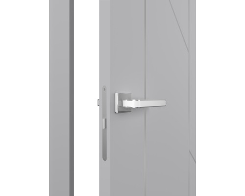 Дверь Belwooddoors Межкомнатная дверь Флекс 1 Молдинг Хром глухая Эмаль графит Дверь Belwooddoors Межкомнатная дверь Флекс 1 Молдинг Хром глухая Эмаль графит