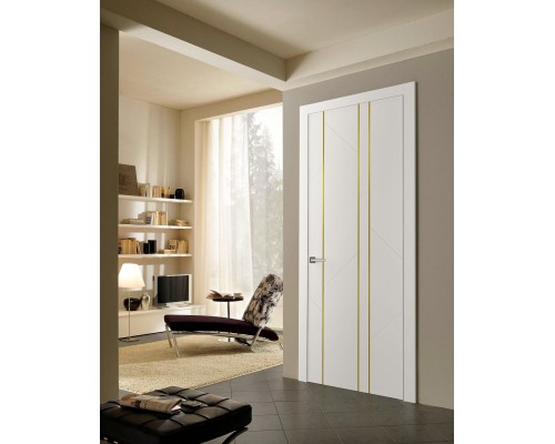 Дверь Belwooddoors Межкомнатная дверь Флекс 1 Молдинг Золото глухая Эмаль заказной Дверь Belwooddoors Межкомнатная дверь Флекс 1 Молдинг Золото глухая Эмаль заказной