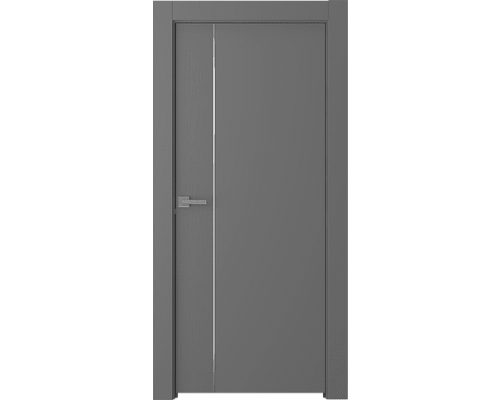 Дверь Belwooddoors Межкомнатная дверь Вега 1 Молдинг Хром Эмаль графит