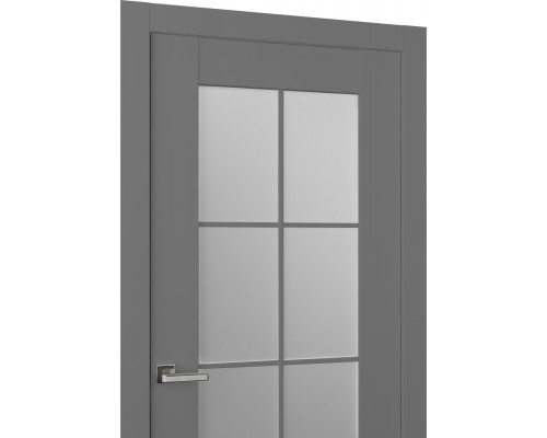 Дверь Belwooddoors Межкомнатная дверь Френч 8 со стеклом Эмаль графит