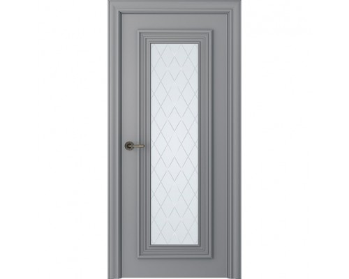 Дверь Belwooddoors Межкомнатная дверь Палаццо 1 со стеклом Эмаль светло-серый