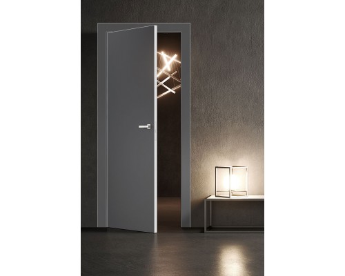 Дверь Belwooddoors Межкомнатная дверь Спейс с зеркалом Стекло Лакобель чёрный