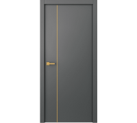Дверь Belwooddoors Межкомнатная дверь Avesta 1V Молдинг Золото глухая Эмаль графит