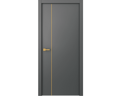 Дверь Belwooddoors Межкомнатная дверь Avesta 1V Молдинг Золото глухая Эмаль графит Дверь Belwooddoors Межкомнатная дверь Avesta 1V Молдинг Золото глухая Эмаль графит