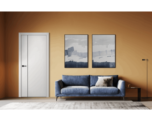 Дверь Belwooddoors Межкомнатная дверь Avesta 1V Молдинг Чёрный декоративные элементы Эмаль белый Дверь Belwooddoors Межкомнатная дверь Avesta 1V Молдинг Чёрный декоративные элементы Эмаль белый