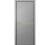 Дверь Belwooddoors Межкомнатная дверь Avesta 1H Молдинг Золото глухая Эмаль светло-серый