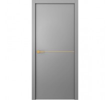 Дверь Belwooddoors Межкомнатная дверь Avesta 1H Молдинг Золото глухая Эмаль светло-серый