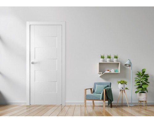 Дверь Belwooddoors Межкомнатная дверь Лестер глухая Белый ПП Дверь Belwooddoors Межкомнатная дверь Лестер глухая Белый ПП