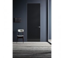Дверь Belwooddoors Межкомнатная дверь Спейс Reverse с зеркалом Стекло Лакобель чёрный