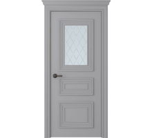 Дверь Belwooddoors Межкомнатная дверь Палаццо 3/1 с зеркалом Эмаль светло-серый