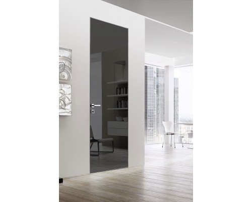 Дверь Belwooddoors Межкомнатная дверь Спейс с зеркалом Стекло Лакобель чёрный