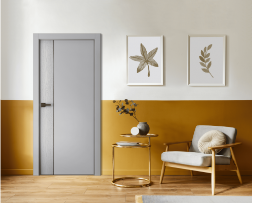 Дверь Belwooddoors Межкомнатная дверь Вега 1 Молдинг Золото глухая Эмаль жемчуг