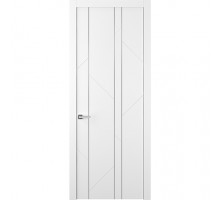 Дверь Belwooddoors Межкомнатная дверь Флекс 1 Молдинг Хром глухая Эмаль белый