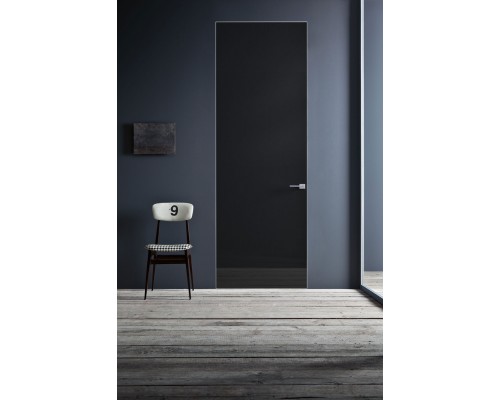 Дверь Belwooddoors Межкомнатная дверь Спейс с зеркалом Стекло Лакобель чёрный