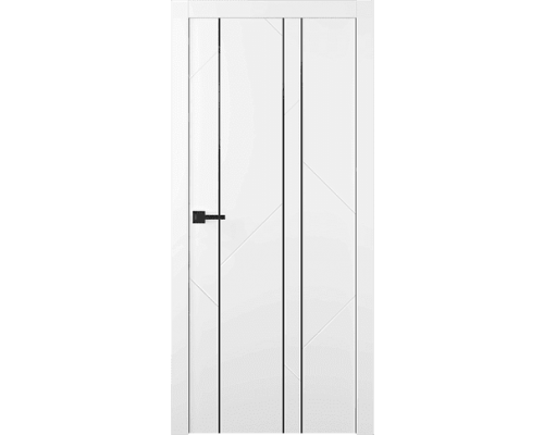 Дверь Belwooddoors Межкомнатная дверь Флекс 1 Молдинг Чёрный глухая Эмаль белый