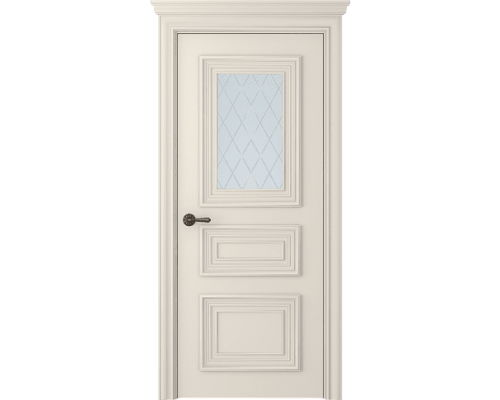 Дверь Belwooddoors Межкомнатная дверь Палаццо 3/1 с зеркалом Эмаль жемчуг
