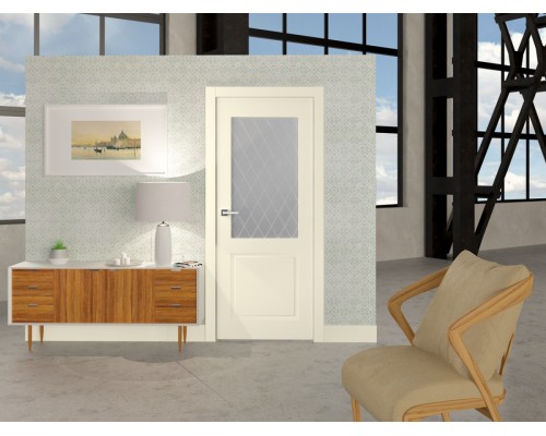 Дверь Belwooddoors Межкомнатная дверь Кремона 2 со стеклом Эмаль жемчуг Дверь Belwooddoors Межкомнатная дверь Кремона 2 со стеклом Эмаль жемчуг