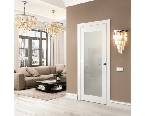 Дверь Belwooddoors Межкомнатная дверь Кремона 1 со стеклом Эмаль белый Дверь Belwooddoors Межкомнатная дверь Кремона 1 со стеклом Эмаль белый