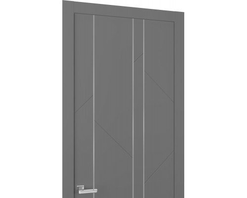 Дверь Belwooddoors Межкомнатная дверь Флекс 1 Молдинг Хром глухая Эмаль графит Дверь Belwooddoors Межкомнатная дверь Флекс 1 Молдинг Хром глухая Эмаль графит