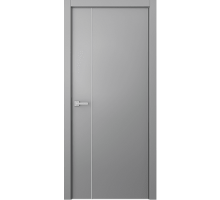 Дверь Belwooddoors Межкомнатная дверь Avesta 1V Молдинг Хром декоративные элементы Эмаль светло-серый