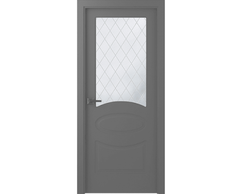 Дверь Belwooddoors Межкомнатная дверь Элина со стеклом Эмаль графит Дверь Belwooddoors Межкомнатная дверь Элина со стеклом Эмаль графит