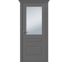 Дверь Belwooddoors Межкомнатная дверь Роялти со стеклом Эмаль графит