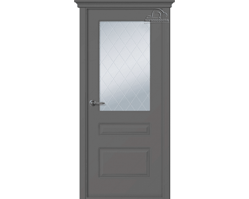 Дверь Belwooddoors Межкомнатная дверь Роялти со стеклом Эмаль графит