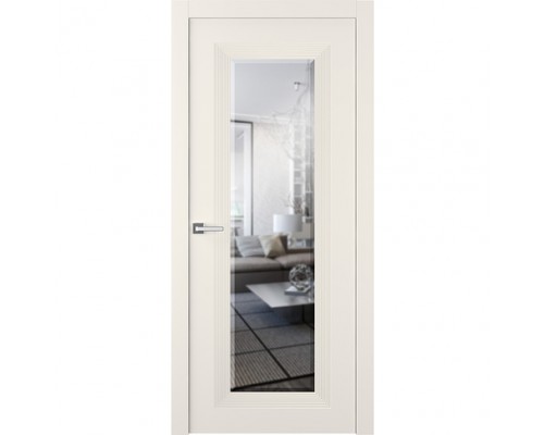 Дверь Belwooddoors Межкомнатная дверь Либра 1 с зеркалом Эмаль жемчуг