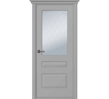 Дверь Belwooddoors Межкомнатная дверь Роялти со стеклом Эмаль светло-серый