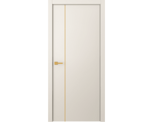 Дверь Belwooddoors Межкомнатная дверь Avesta 1V Молдинг Золото глухая Эмаль жемчуг