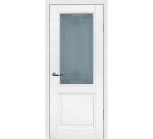 Дверь Profilo Porte PSС-27 Classic РР белый ДО  ст.белый сатинат с худож. рисунком