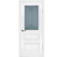 Дверь Profilo Porte PSС-29 Classic РР белый ДО  ст.белый сатинат с худож. рисунком